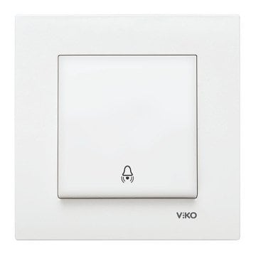 VİKO Karre/Meridian 90967006 Zil Anahtarı (Düğme+ Mekanizma) [Beyaz]