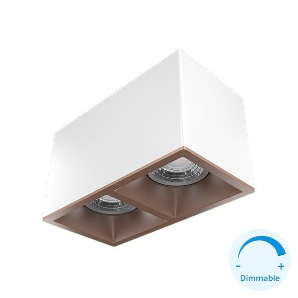 GOYA GY 1862-8 2x8 Watt Beyaz-Rose DİMLİ Sıva Üstü İkili LED Spot