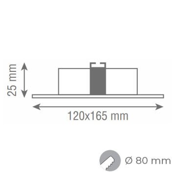 goldX ZE1000-18 Gold Sıva Altı Oval Spot Kasası