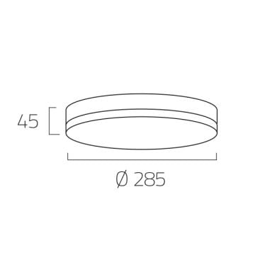 EGGE EG-2418 18 Watt 28.5 cm Beyaz Dekoratif LED Tavan Armatürü