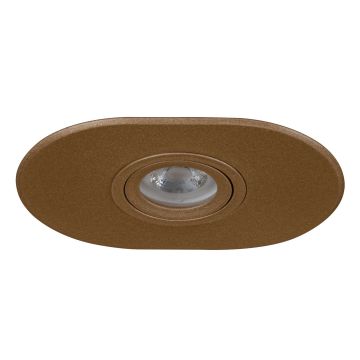goldX ZE1000-19 Bronz Sıva Altı Oval Spot Kasası