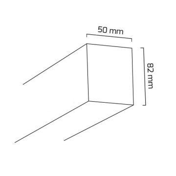 GOYA GY 8057-149 Siyah/Beyaz Kasa 42 Watt 149 cm Eklenebilir DİMLİ Lineer Sarkıt Avize