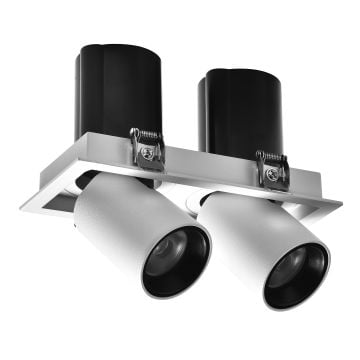 30 Watt Beyaz/Siyah Kasa Hareketli İkili LED Mağaza Spotu (SAMSUNG/OSRAM LED & EAGLERISE/PHILIPS/LIFUD Driver)