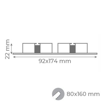 goldX ZE771-BRE Bronz Eskitme İkili Spot Kasası