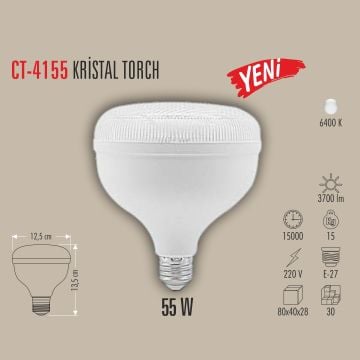 CATA CT-4155 55 Watt Torch LED Ampul - Beyaz Işık (6400K)