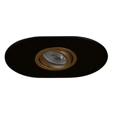 goldX ZE1000-46 Siyah-Gold Sıva Altı Oval Spot Kasası