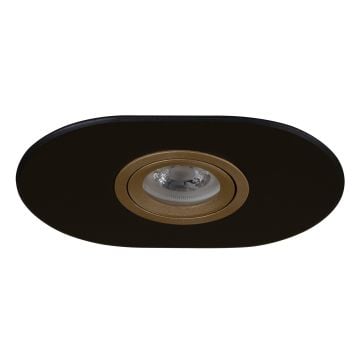 goldX ZE1000-46 Siyah-Gold Sıva Altı Oval Spot Kasası