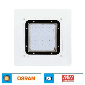 inoled 5350-01 100 Watt LED Kanopi Armatür - OSRAM LED & MEAN WELL Driver - Beyaz Işık (6500K)