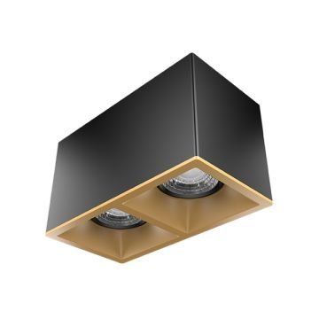 GOYA GY 1862-8 2x8 Watt Siyah-Gold Sıva Üstü İkili LED Spot