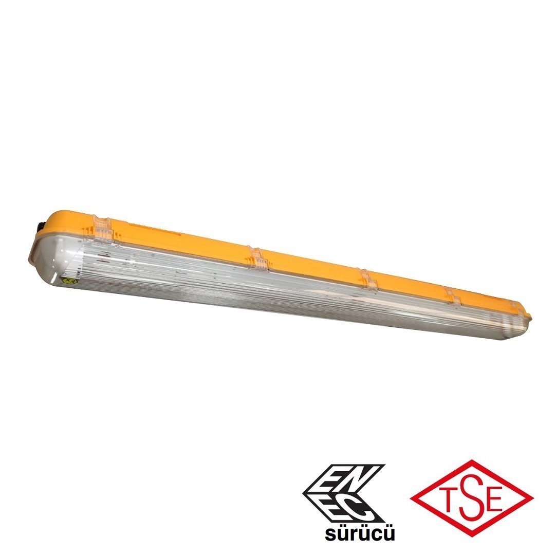 inoled 5264 2x36 Watt 128 cm TSE Sertifikalı LED Exproff Armatür - Beyaz Işık (6500K)