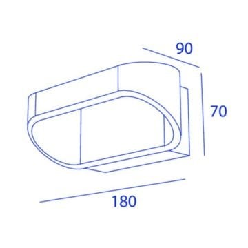 EGGE EG-7500-W 5 Watt Siyah-Gold Çift Yönlü LED Aplik - Gün Işığı (3000K)