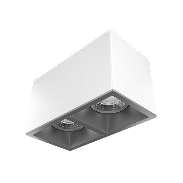 GOYA GY 1862-8 2x8 Watt Beyaz-Titanyum Gri Sıva Üstü İkili LED Spot