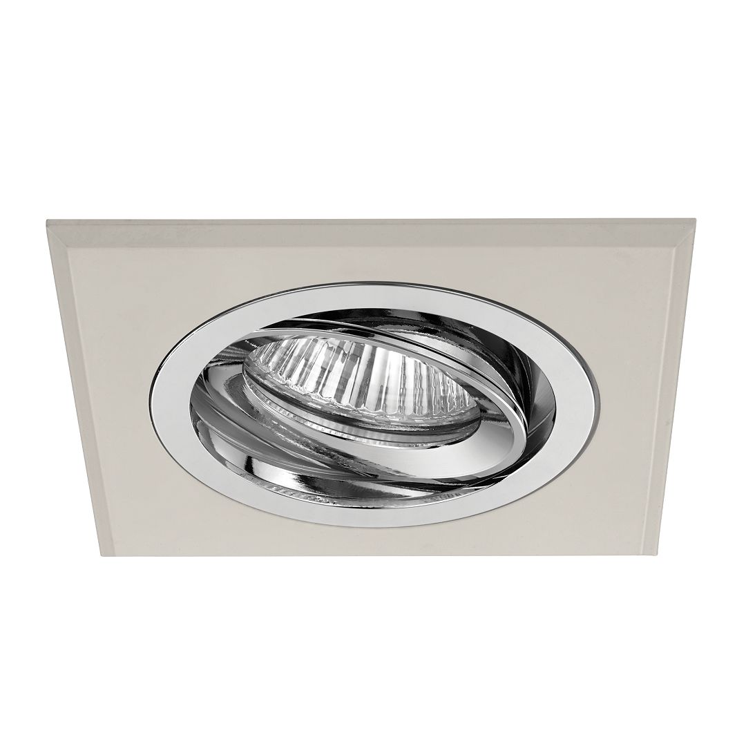 goldX ZE616-WH Beyaz-Krom Sıva Altı Kare Spot Kasası