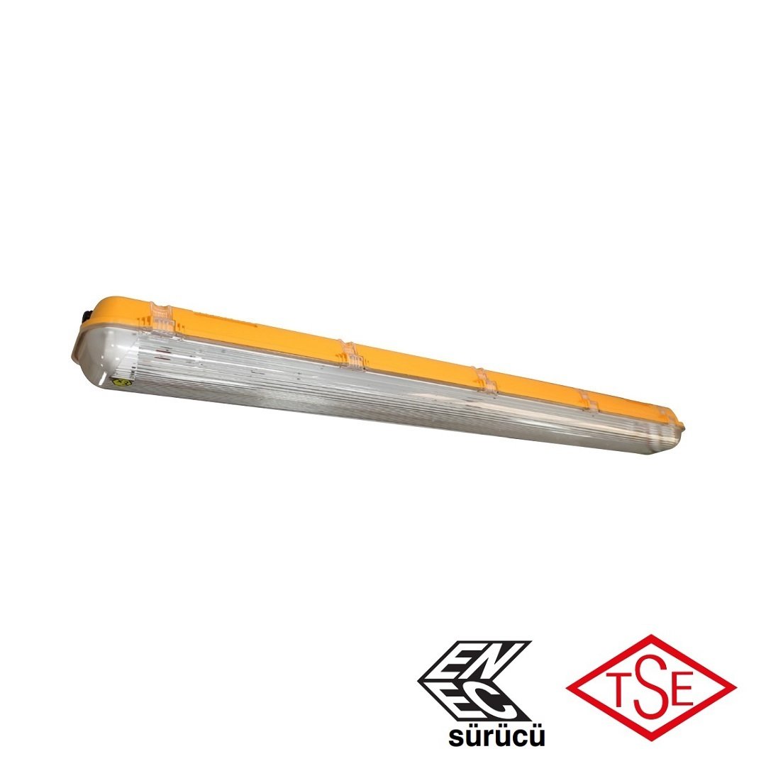 inoled 5263 2x18 Watt 67 cm TSE Sertifikalı LED Exproff Armatür - Beyaz Işık (6500K)