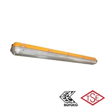 inoled 5263 2x18 Watt 67 cm TSE Sertifikalı LED Exproff Armatür - Beyaz Işık (6500K)