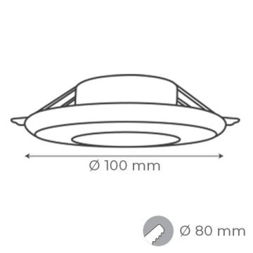 goldX ZE619-BK Siyah-Krom Sıva Altı Kare Spot Kasası