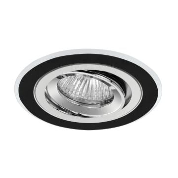 goldX ZE619-BK Siyah-Krom Sıva Altı Kare Spot Kasası