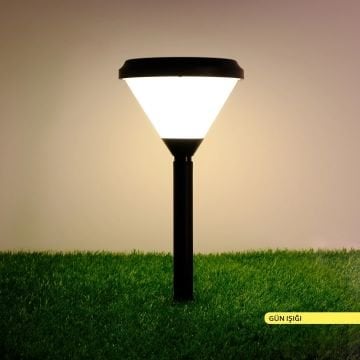 ACK AG60-07801 20 Watt/h Solar Set Üstü Aplik/Kazıklı Solar Bahçe Armatürü - Gün Işığı (3000K) - PC Gövde