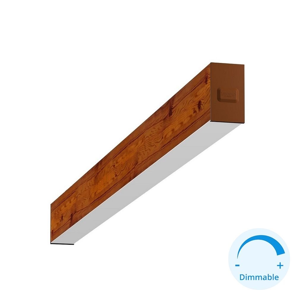 GOYA GY 8032-150-65-C 65 Watt 150 cm Ahşap (Ceviz) Desenli Sıva Üstü DİMLİ Lineer Armatür