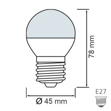HOROZ 001-005-0006-E27 ELITE 6 Watt G45 LED Top Ampul