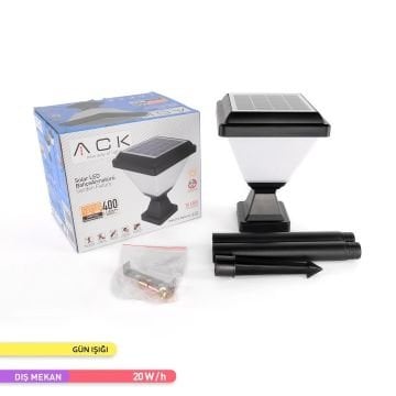 ACK AG60-06801 20 Watt/h Solar Set Üstü Aplik - Gün Işığı (3000K) - PC Gövde