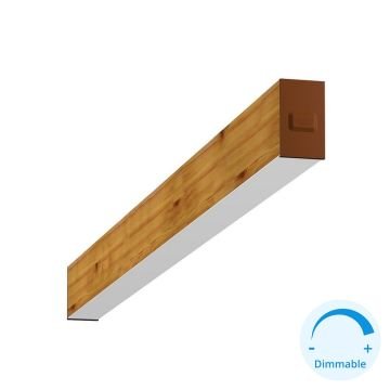 GOYA GY 8032-150-62-C 65 Watt 150 cm Ahşap (Ceviz) Desenli Sıva Üstü DİMLİ Lineer Armatür