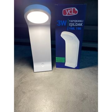 YCL YML 190 3 Watt Dimli ve Dokunmatik, Şarjlı LED Masa Lambası - 3 Işık Renkli (Beyaz + Işık Beyaz + Gün Işığı)