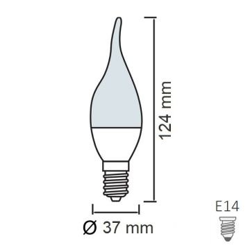 HOROZ 001-004-0006 CRAFT 6 Watt LED Kıvrık Mum Ampul