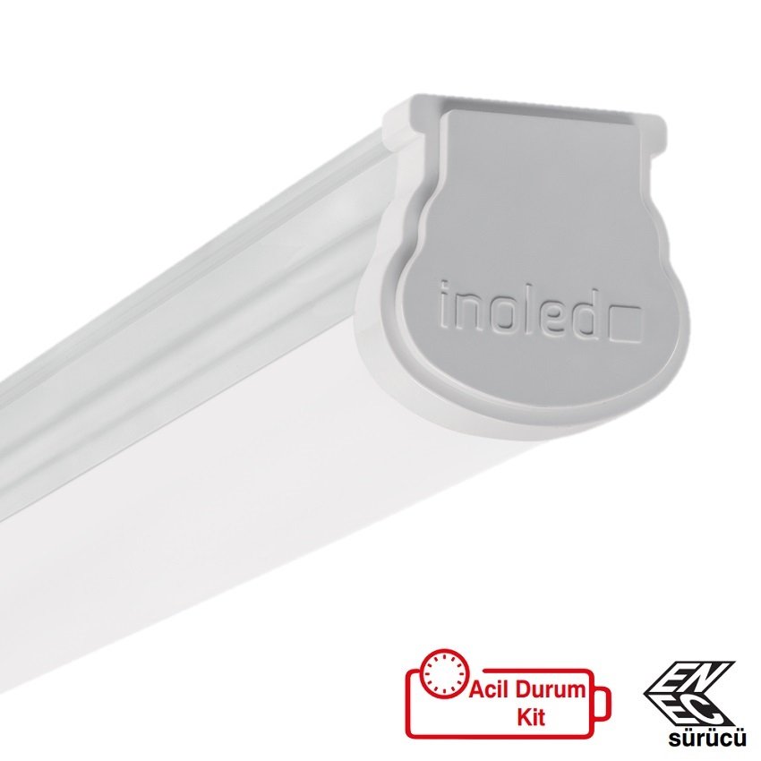 inoled 2934-03-K 40 Watt 120 cm Acil Aydınlatma Kitli Nemliyer LED Etanj - ENEC Sürücülü - Ilık Beyaz (4000K)