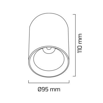 GOYA GY 1852 Siyah/Beyaz Kasa 14 Watt Sıva Üstü DİMLİ Silindir Spot