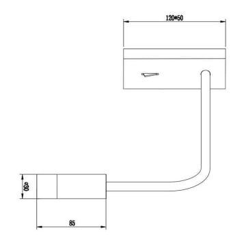 JUPITER LW504 S&A 5 Watt Siyah-Gold Hareketli Yatak Başı LED Aplik - Gün Işığı (3000K)