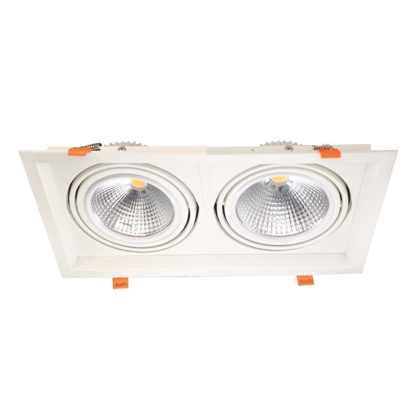 MOLLED MOL2082Y 2x20 Watt Beyaz Kasa LED Mağaza Spotu (SAMSUNG/OSRAM LED & EAGLERISE/PHILIPS/LIFUD Driver)