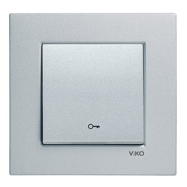 VİKO Novella/Trenda 92605005 Kapı Otomatiği Anahtarı Düğmesi [Gümüş]