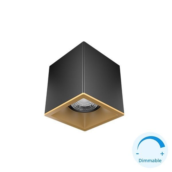 GOYA GY 1861-8 8 Watt Siyah-Gold Sıva Üstü DİMLİ LED Spot