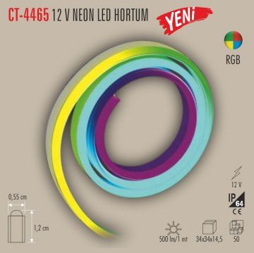 CATA CT-4465 12 Volt RGB Neon Led (50 Metre)