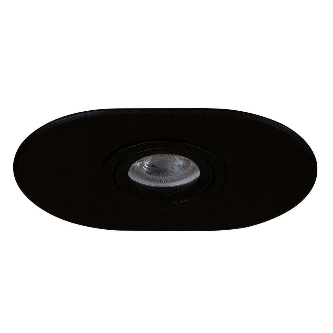 goldX ZE1000-01 Siyah Sıva Altı Oval Spot Kasası