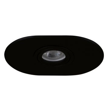 goldX ZE1000-01 Siyah Sıva Altı Oval Spot Kasası