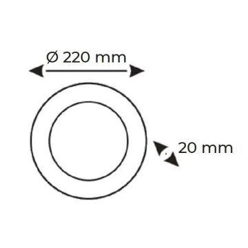 HELIOS HS 1060 40 Watt Sıva Üstü Yuvarlak LED Panel