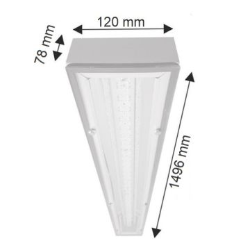 K2 GLOBAL KDL472 120 Watt LED Yüksek Tavan Armatürü (OSRAM LED & OSRAM Driver)