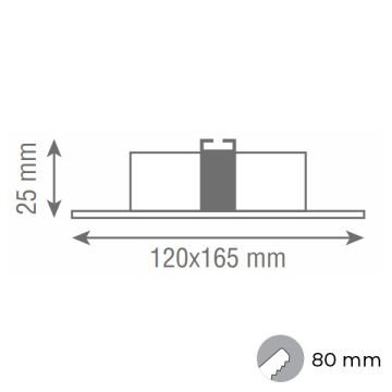 goldX ZE1000-03 Beyaz Sıva Altı Oval Spot Kasası
