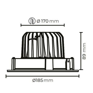MOLLED MOL2095 Siyah/Beyaz Kasa 33 Watt LED Mağaza Spotu (SAMSUNG/OSRAM LED & EAGLERISE/PHILIPS/LIFUD Driver)