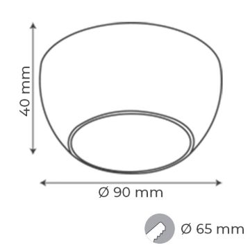 goldX ZE601-G Gold Sıva Altı Yuvarlak Spot Kasası