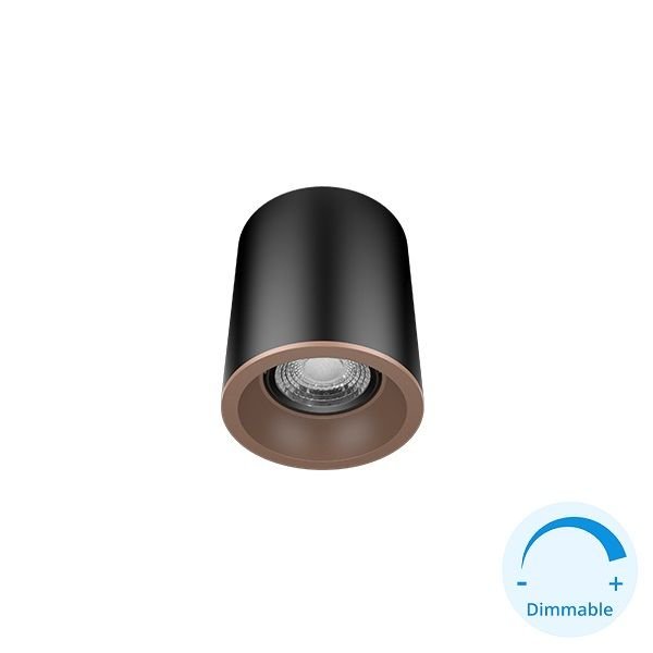 GOYA GY 1857-8 8 Watt Siyah-Rose Sıva Üstü DİMLİ Silindir Spot