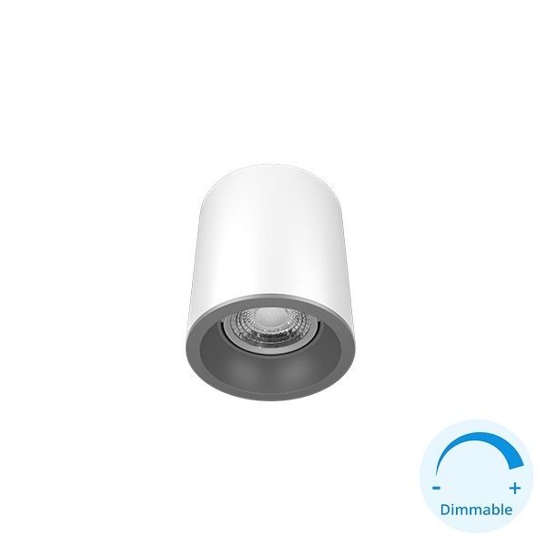 GOYA GY 1857-8 8 Watt Beyaz-Titanyum Gri Sıva Üstü DİMLİ Silindir Spot