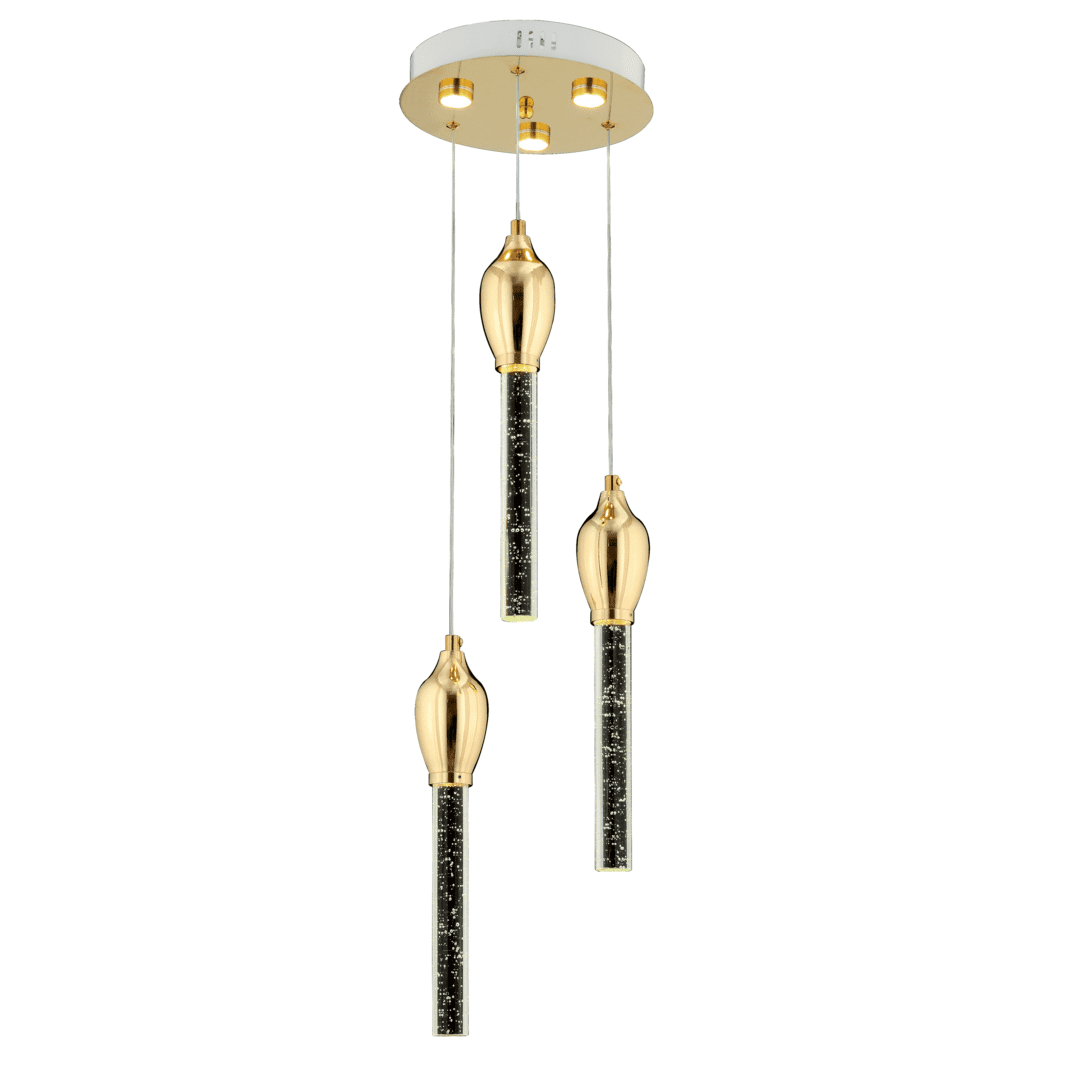CL-520 9 Watt Üçlü Gold LED Avize