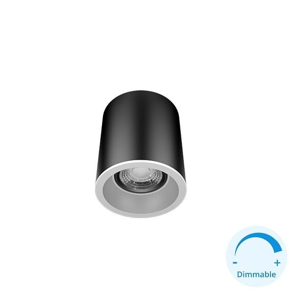 GOYA GY 1857-8 8 Watt Siyah-Beyaz Sıva Üstü DİMLİ Silindir Spot