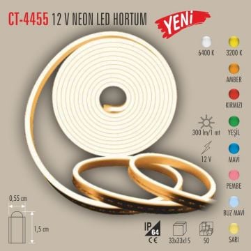 CATA CT-4455-Pembe 12 Volt Pembe Neon Led (50 Metre)