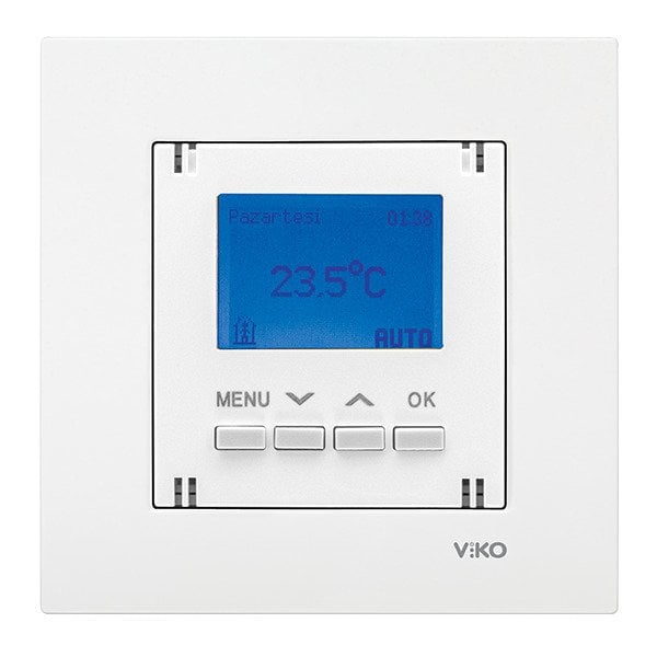 VİKO Karre/Meridian 90961075 Termostat (Zemin Altı - Sensörlü - UF) [Beyaz]