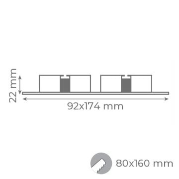 goldX ZE771-BK Siyah İkili Spot Kasası