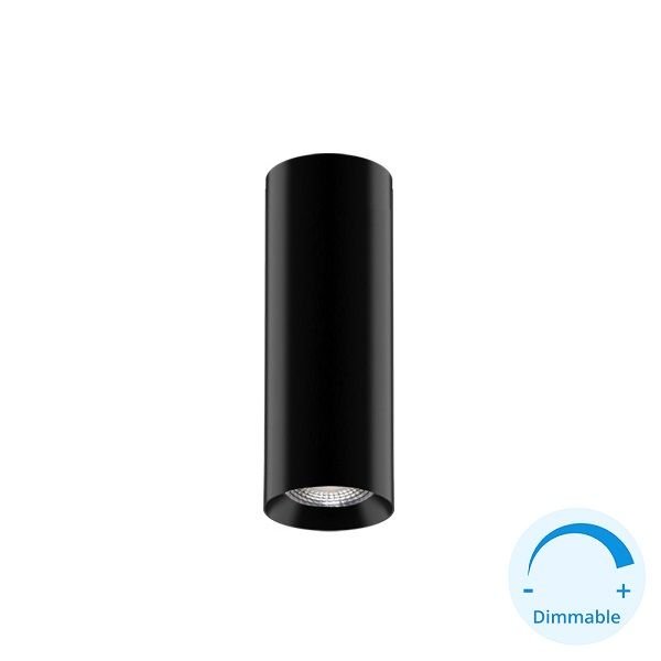 GOYA GY 1856-20 Siyah/Beyaz Kasa 14 Watt 6x20 cm DİMLİ Sıva Üstü Silindir Spot